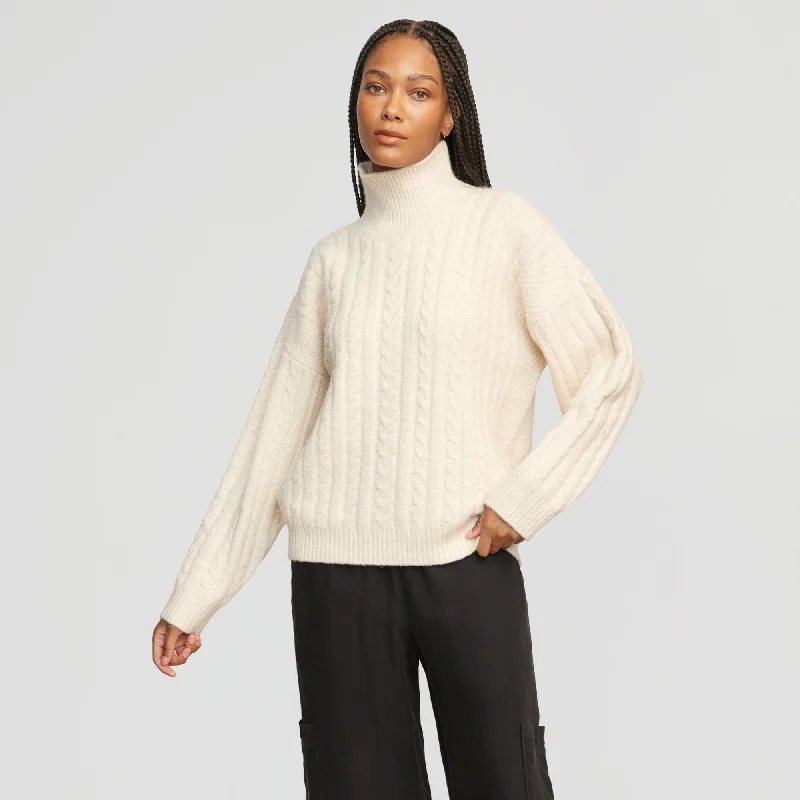 Liam Chunky Cable Knit Sweater | Oatmeal Chic Knit Dress