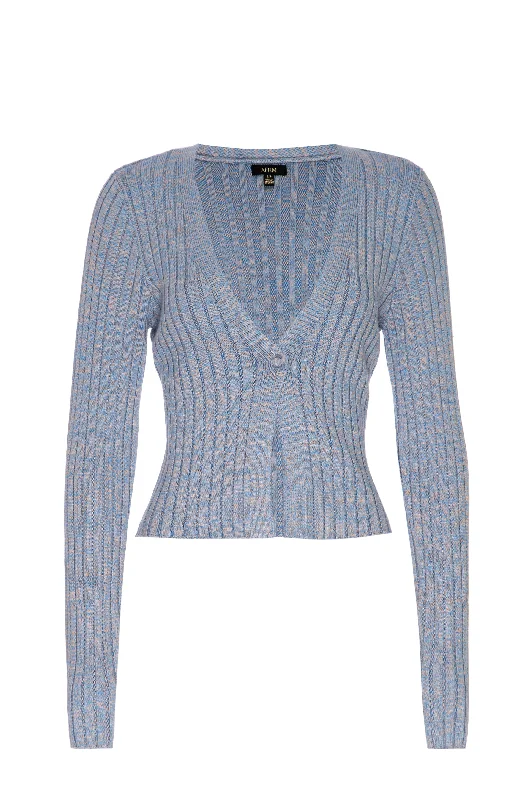 Minton Cardigan Sweater | Marled Icy Blue Bodycon Sweater Dress