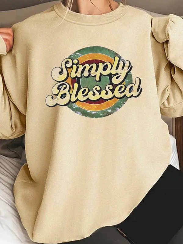 Simply Blessed Women Sweatshirt All-season Hoodie Sweatshirt