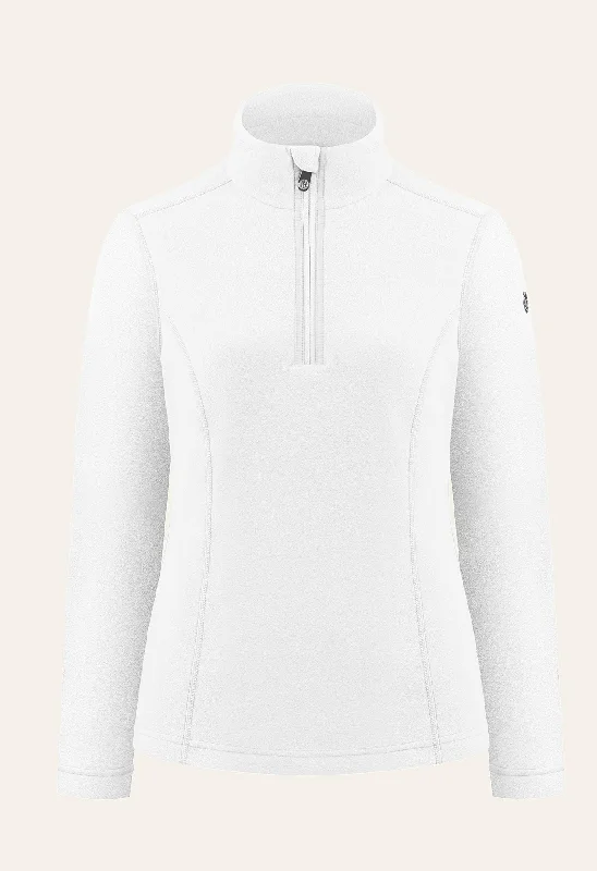 Poivre Blanc Micro Fleece Sweater in White Simple Hoodies for Women