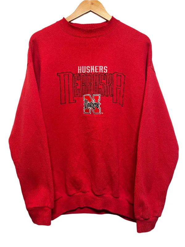 Huskers Nebraska Mens Red Sweatshirt (Size L) Hoodie Sweatshirt Trend