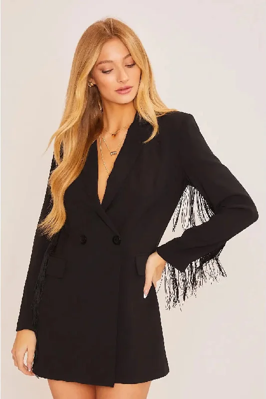 Blazer Dress With Fringe Tassel Detail Best mini dresses for plus size