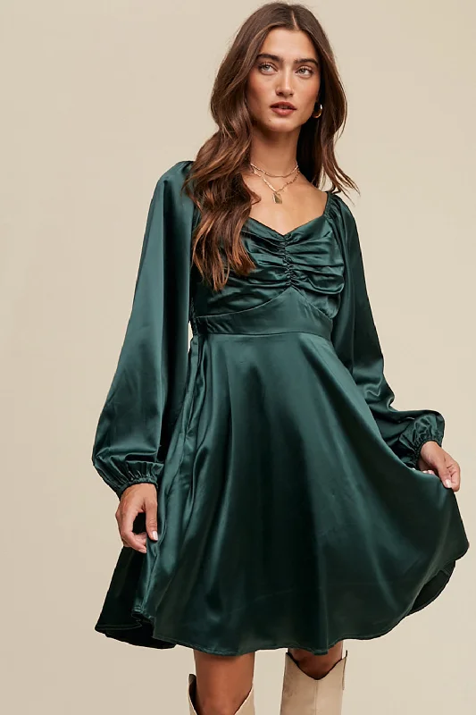 Cinched Satin Mini Dress Best mini dresses for formal events