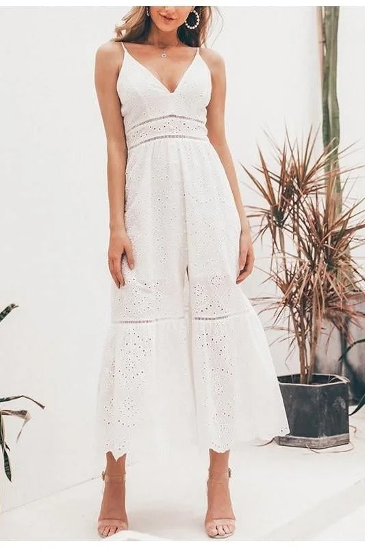 Boho Wedding Dress White Lace Dress Formal Wedding Dress