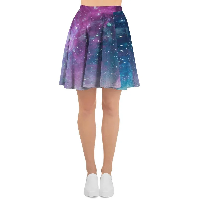 Abstract Galaxy Space Women's Skirt Metallic unclassified skirts