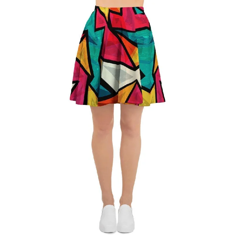 Abstract Geometric Colorful Women's Skirt Tulle unclassified skirts