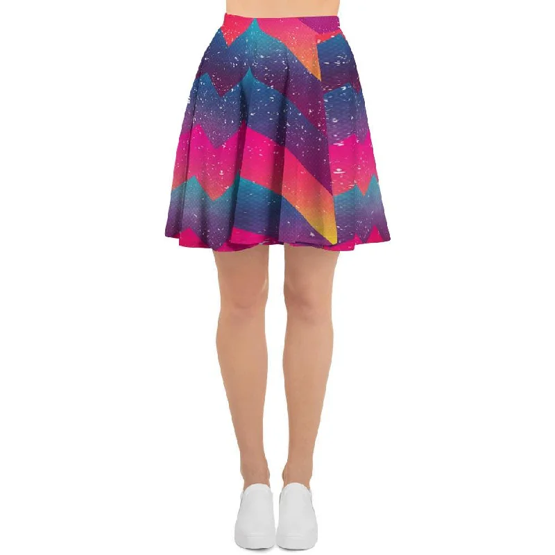 Abstract Geometric Grunge Women's Skirt Velvet unclassified skirts