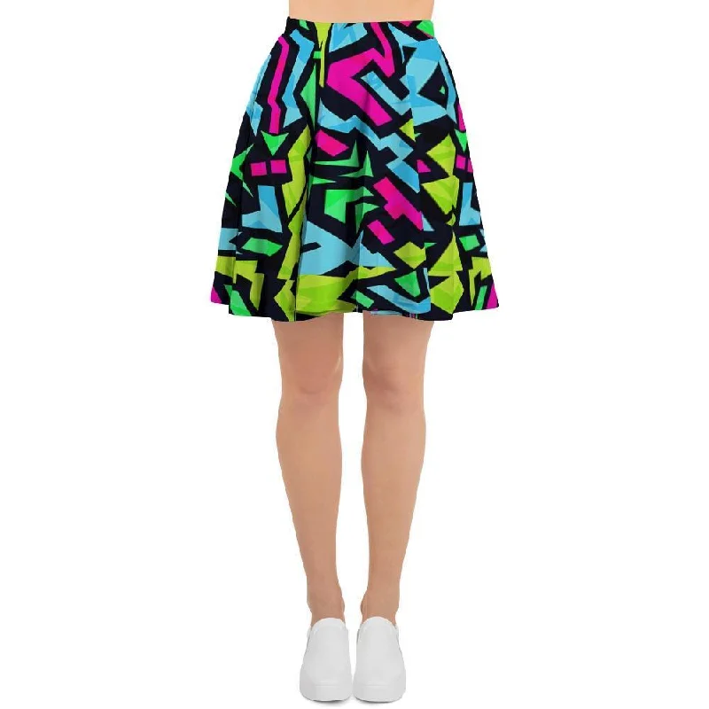 Abstract Graffiti Geometric Women's Skirt Corset unclassified skirts