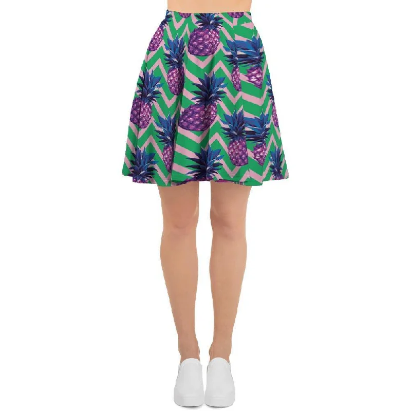 Abstract Hawaiian Pineapple Print Women's Skirt Sequin unclassified skirts