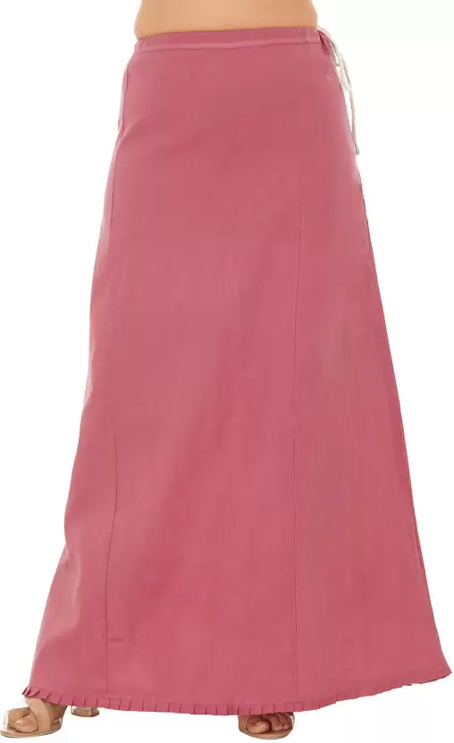 Attractive Baby Pink Color Cotton Readymade Petticoat For Women High-waisted unclassified skirts