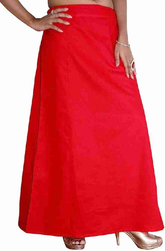 Delightful Red Color Thread Work Petticoat For Women Embroidered unclassified skirts