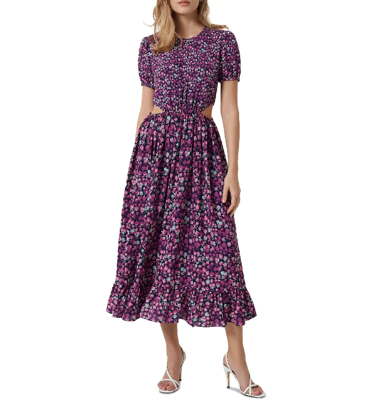 French Connection Womens Floral Cutout Midi Dress Luxury midi dresses