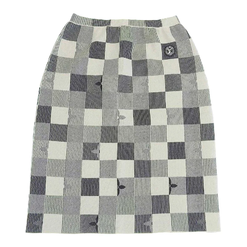 Louis Vuitton Monogram Damier Knit Skirt High-end unclassified skirts