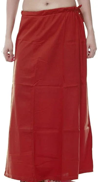 Appealing Maroon Colored Cotton Readymade Petticoat For Women Holiday unclassified skirts