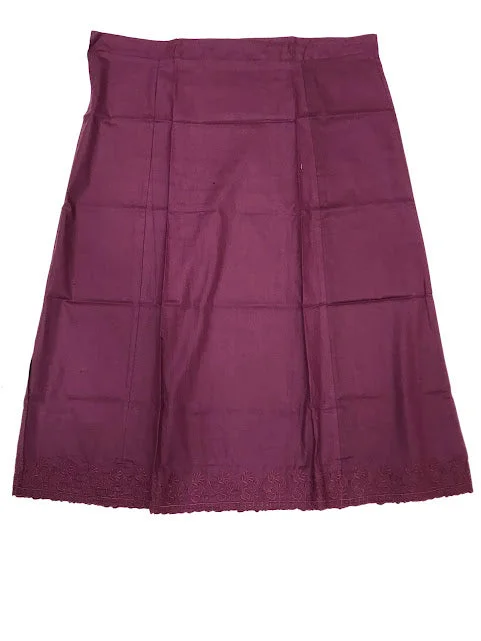 Stunning Purple Colored Cotton Readymade Petticoat For Women Anniversary unclassified skirts