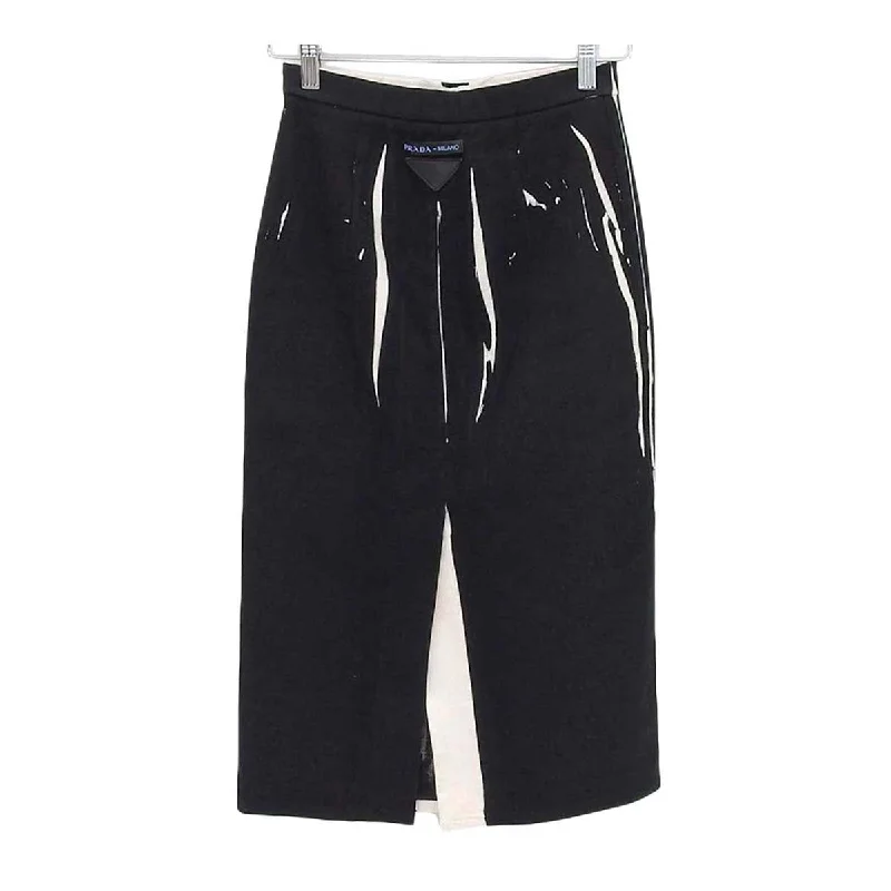 Prada Black Cotton Skirt Pastel unclassified skirts