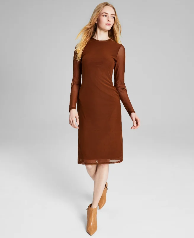 Women's Cutout-Long-Sleeve Midi Dress Shein midi dresses