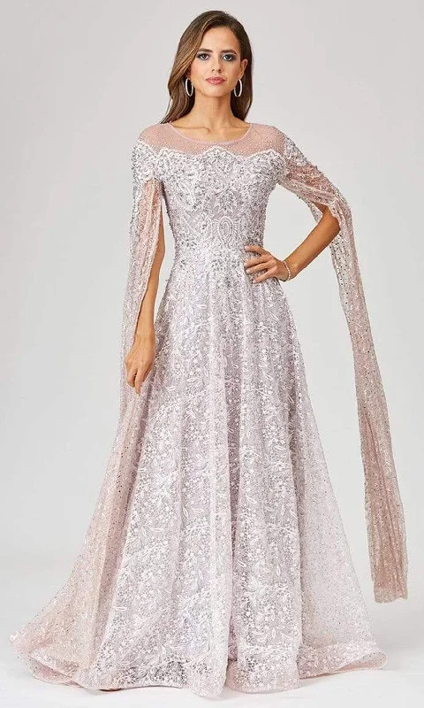 Lara Dresses - 29454 Embellished Long Sleeve A-Line Gown Designer party dresses