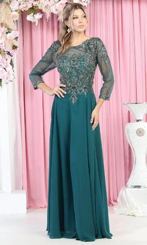 May Queen MQ1929 - Quarter Sleeve Sweetheart A Evening Dress Hot new arrivals in party dresses