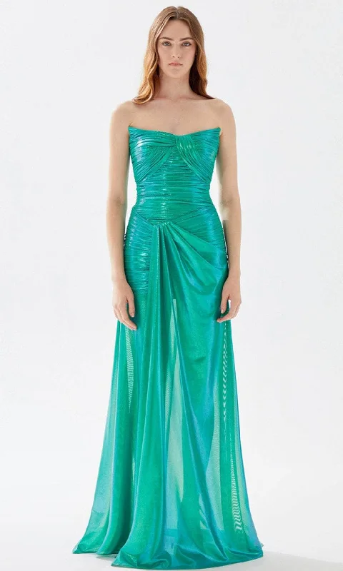 Tarik Ediz 52039 - Strapless Scoop Ruched Prom Gown Spring party dresses