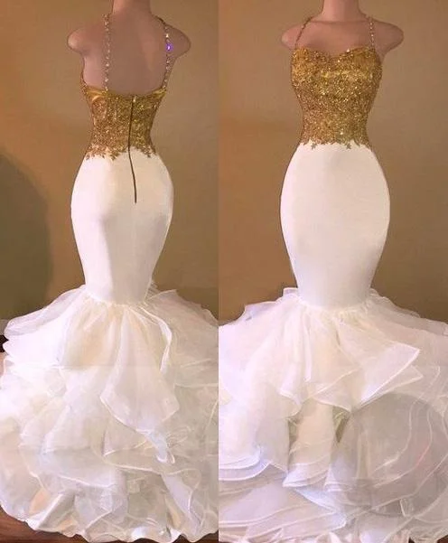 2024 Mermaid Spaghetti Straps Organza Floor-Length Prom Dresses High-end unclassified dresses