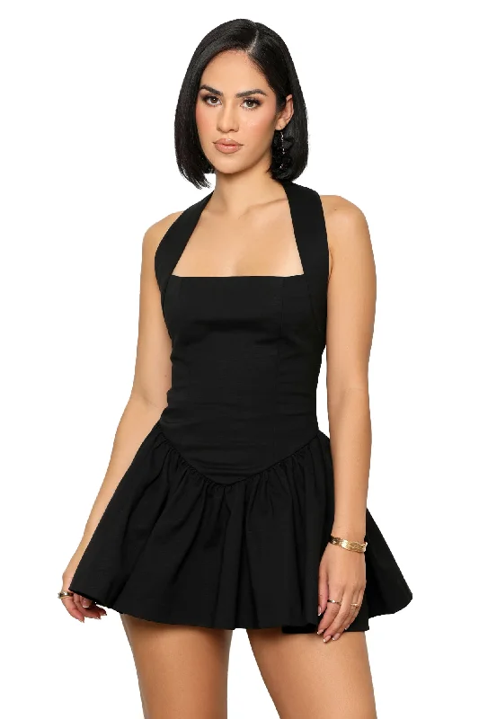 Baby Doll Skater Dress (Black) Party unclassified dresses