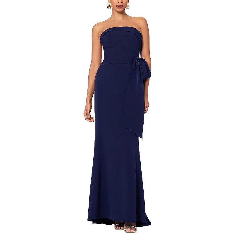 Betsy & Adam Womens Strapless Faux Wrap Evening Dress Discounted unclassified dresses