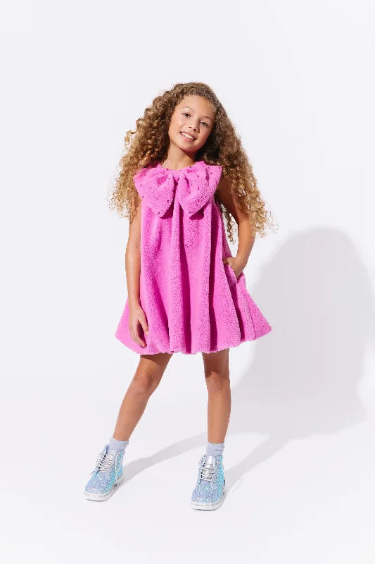 Big Bow Teddy Fleece Dress Holiday unclassified dresses