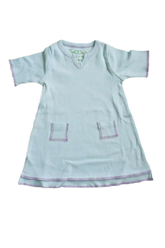 Organic Blue Baby Tunic Pocket Dress Gothic unclassified dresses