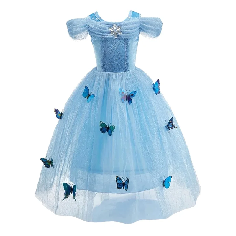 Azure Butterfly Princess Costume Cotton unclassified dresses