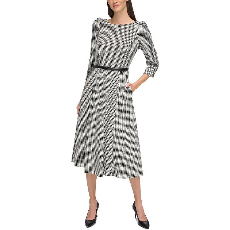 Calvin Klein Womens Houndstooth  Wear To Work Dress Gothic unclassified dresses