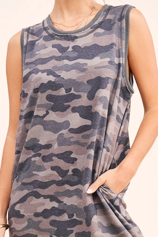 Camo Slub Dress Pastel unclassified dresses