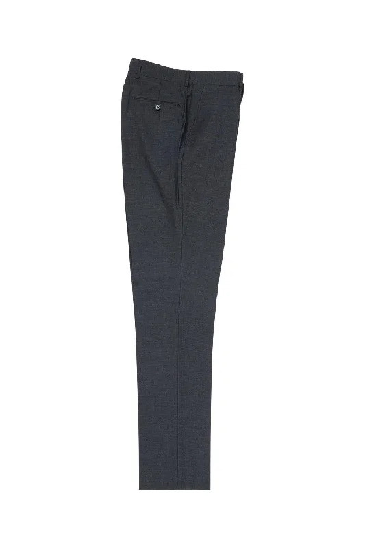 Charcoal Gray  Flat Front Slim Fit Wool Dress Pant Earthy tone unclassified dresses