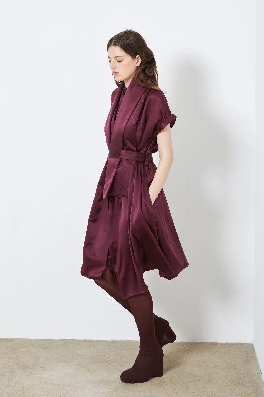 CLYDE plum - silk scarf dress Flowy unclassified dresses