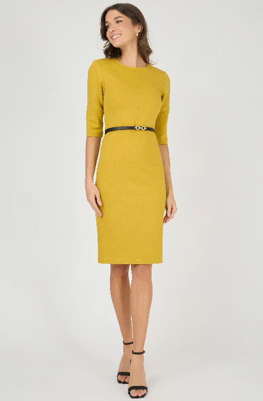 Fitted Dress with belt High-end unclassified dresses