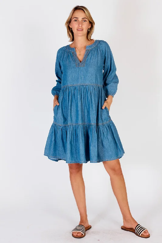 IBSA El Paso Tiered Dress Light Casual unclassified dresses