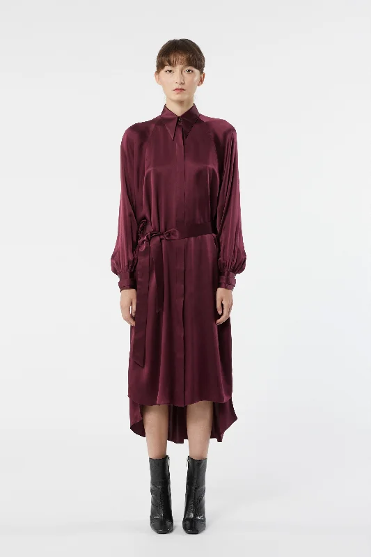 LAND plum - silk fluid dress Formal unclassified dresses