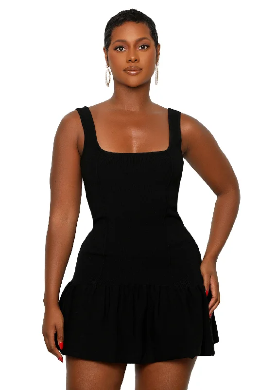 Like A Doll Knit Dress (Black) Women's unclassified dresses