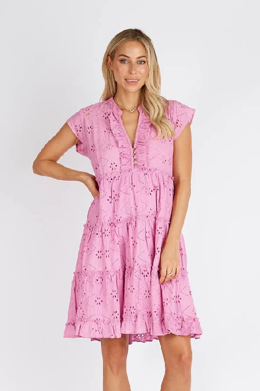 Lulalife Finley Tiered Dress Musk Street style unclassified dresses