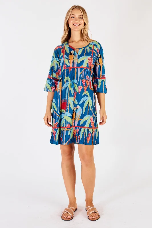 LulaLife Lainie Dress Ocean Ruched unclassified dresses