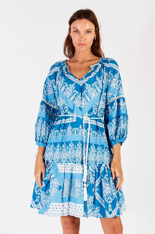 LulaSoul Bandana Dress Ocean Ruched unclassified dresses