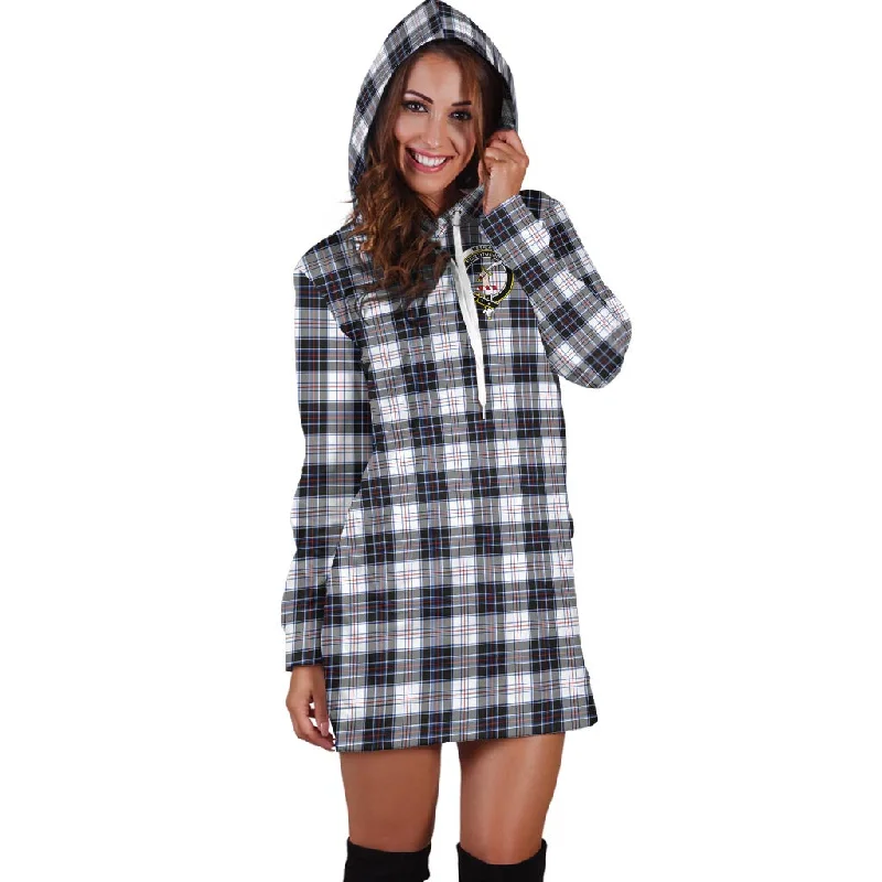 MacRae Dress Modern Tartan Hoodie Dress with Family Crest Polka dot unclassified dresses