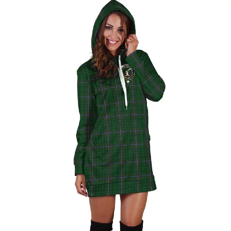 MacRae (McRae) Tartan Hoodie Dress with Family Crest A-line unclassified dresses