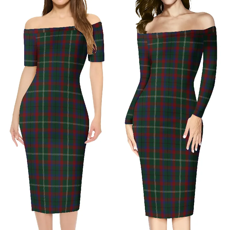 Mayo County Ireland Tartan Off Shoulder Lady Dress Vacation unclassified dresses