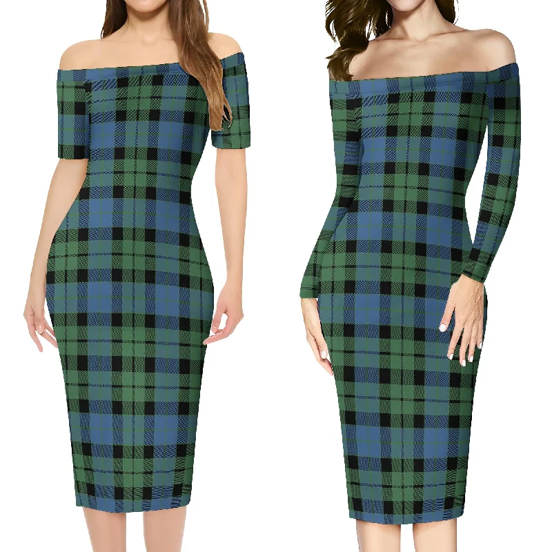 McCoy Ancient Tartan Off Shoulder Lady Dress Printed unclassified dresses