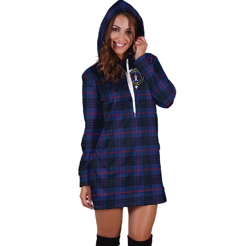 McCoy Blue Tartan Hoodie Dress with Family Crest Trendy new unclassified dresses