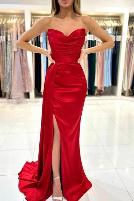 Modern Sweetheart Sleeveless Mermaid prom Dresses With Front Split Elegant unclassified dresses