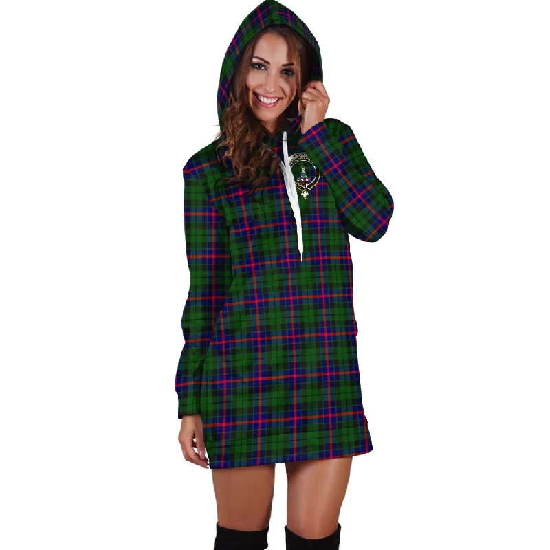 Morrison Modern Tartan Hoodie Dress with Family Crest Affordable unclassified dresses