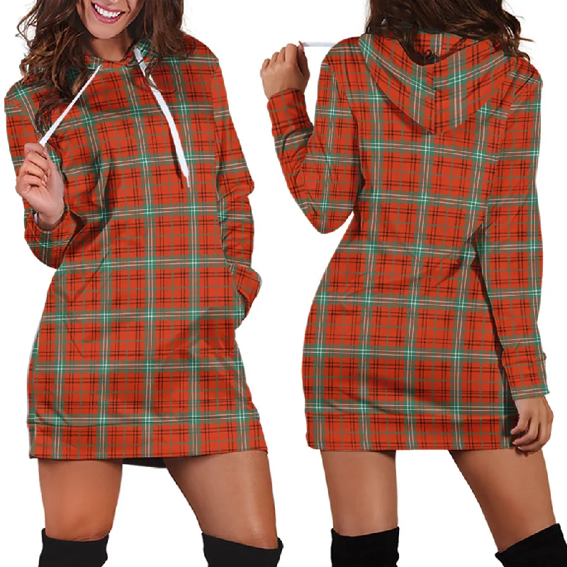 Morrison Red Ancient Tartan Hoodie Dress Velvet unclassified dresses