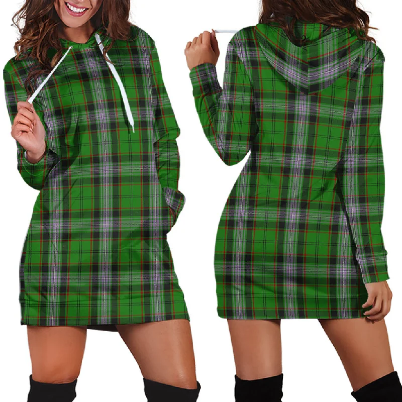 Moss Tartan Hoodie Dress Sexy unclassified dresses